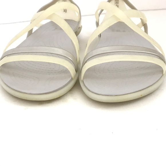 CROCS Isabella Strappy Sandals Flat Comfort Sandals Yellow Women’s  Size 8 - Picture 8 of 16